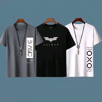 Round Neck Printed Polyester Tshirt For Men